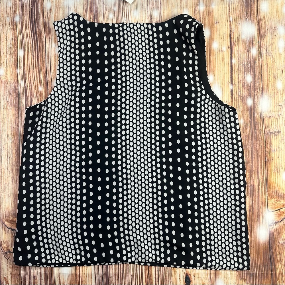 NWT Premise sleeveless Women’s Blouse Size Small White/Black - Picture 2 of 8